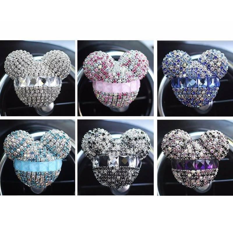 Car Perfume Mouse Air Conditioner Mouthpiece Fashion Classic Rhinestones