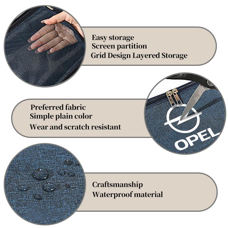 Waterproof Travel Toiletry Bag Cosmetic Makeup Wash Handbag For Opel Insignia Astra G J F K Vectra C H Corsa C B D Omega