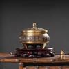Pure Handmade Brass Incense Burner Household Indoor/office Creative Incense Burner Worship Buddha Tea Ceremony Mini Decoration