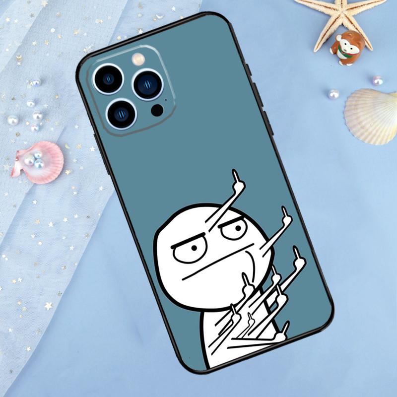 

Funny Man Middle Finger Case For iPhone 17 Pro Max 16 14 13 12 11 15 Pro Max Plus 12 13 Mini 16e 17 Air Back Cover iPhone 13Pro MAX