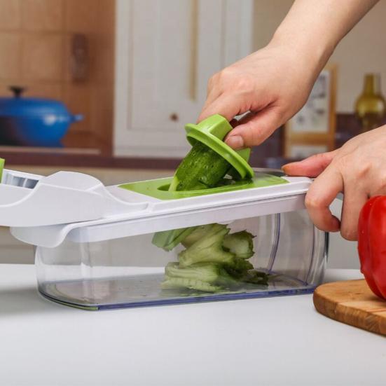 Household Vegetable Vegetable Shredder Multifunctional Potato Slicer Convenient Food Cutter with Collection Box