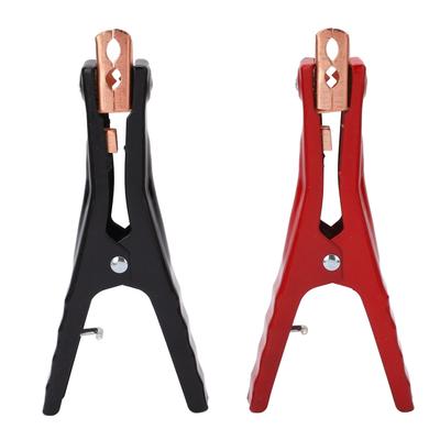 2 Stück Batterietestklemme Schwarz Rot 400A Aluminiumlegierung Booster Testklemme für Boote Wohnmobile ATVs