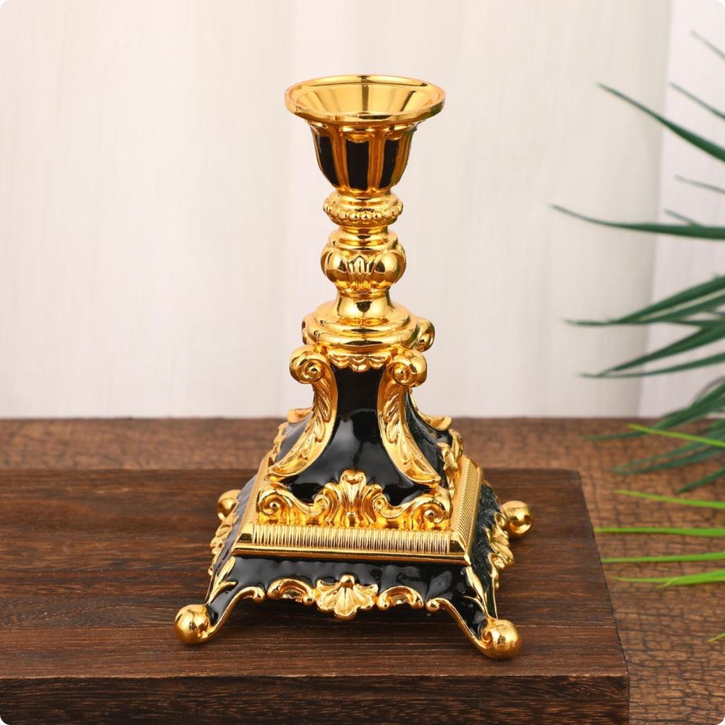 Candlestick Tone Tabletop Ornament Ornate Candle Holder for Decorators, Brides, Home Decor, Wedding,