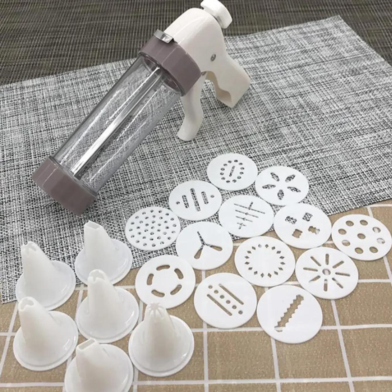 

1pc-Cake Cream Decorating Gun Set Cookie Biscuit Pastry Syringe Stainless Steel Nozzle Squeezer Extruder Baking Tools