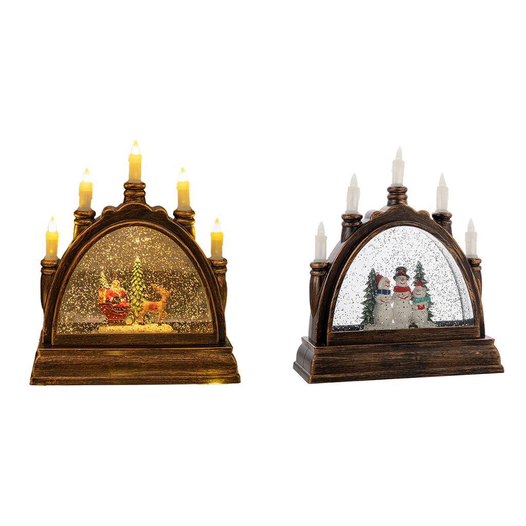 Holiday Crystal Candle Lights Sturdy PVC Materials Enhances Christmas Decoration Festival Ornament for Household Use