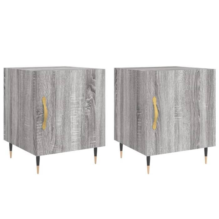 Maison Exclusive - Tables de chevet 2 pcs sonoma gris 40x40x50cm bois d'ingénierie