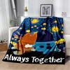 3D Print B-Blueys Family Cartoon Dog Blanket,Soft Throw Blanket for Home Bedroom Bed Sofa Travel Cover Kid Gift