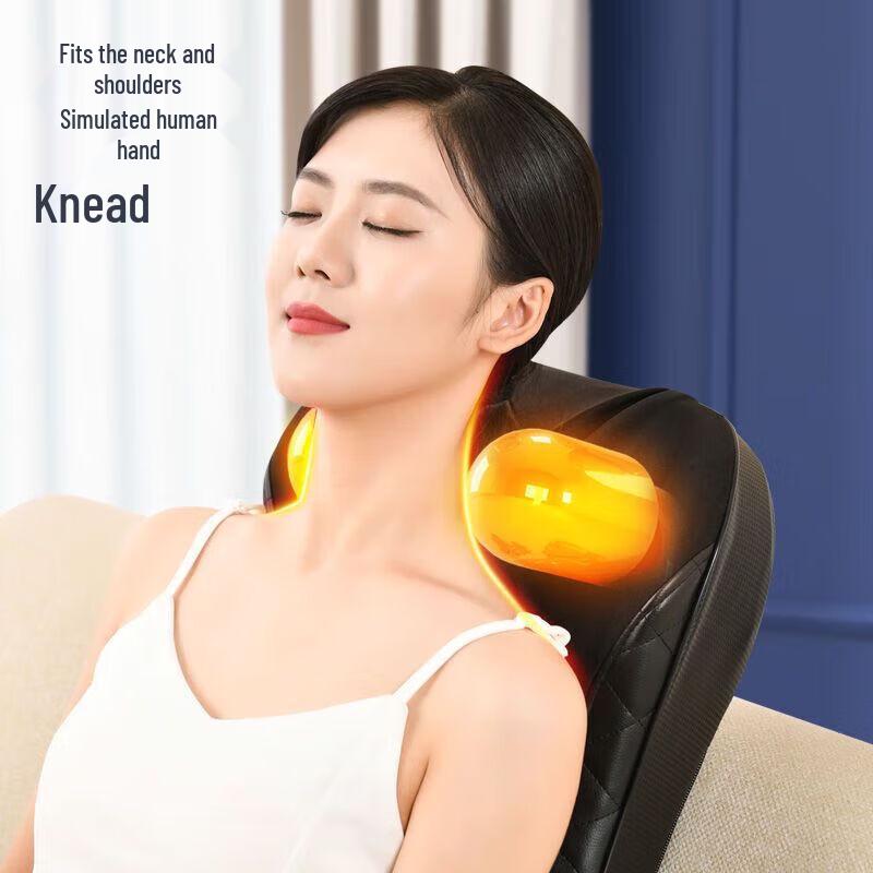 Aux Heated Neck and Back Massager Cushion CN Plug (adapter Included)