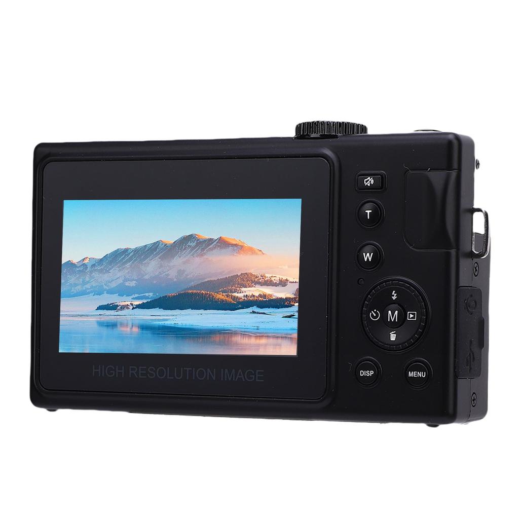 4K Digital Camera for Photography Autofocus 64MP HD Camera with 10 Filters Front Flash 3 Inch Screen Black White