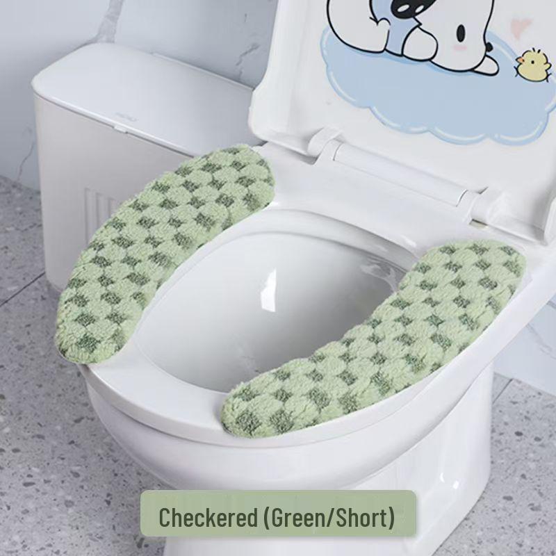 Ultra-Soft Washable Toilet Seat Cushion: Adhesive, Thickened, Universal Fit for Autumn & Winter.