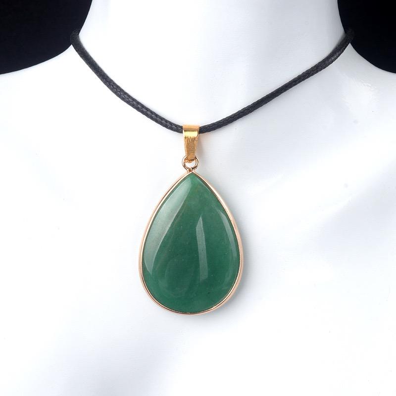 Factory Price High Quality Crystal Stone Water Drop Pendant Amethyst Tiger Eye for DIY Necklaces Jewelry Making