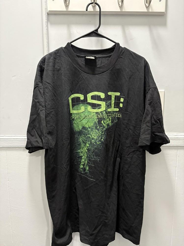 CSI Crime Scene Investigation Shirt Mens 2XL Black 2008 TV Show Graphic Tee CBS Unisex T-Shirt M