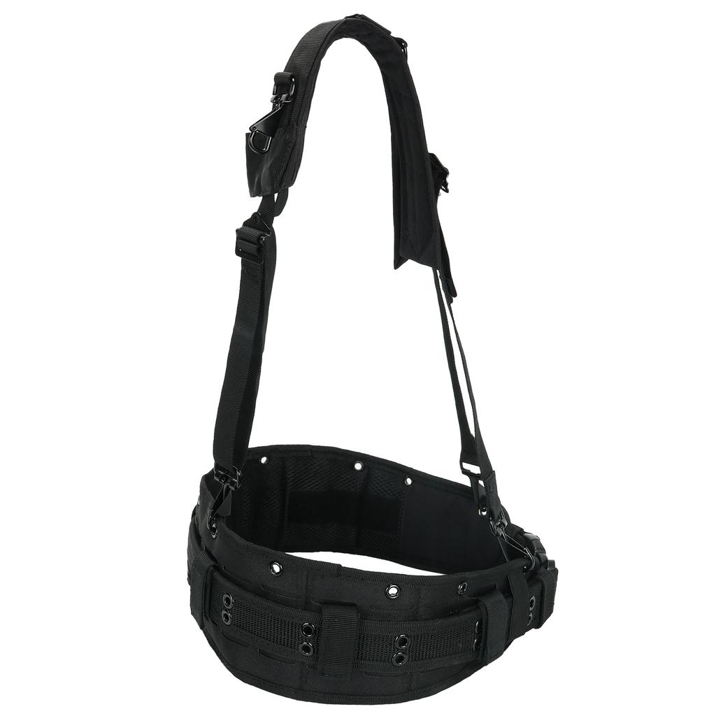Cintura da Battaglia Tattica MOLLE Portacarico Nylon Resistente e Durevole, Bretelle a H Imbottite Regolabili Staccabili per la Caccia