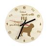 Pug - Clock with Dog, Wooden Clock with Engraving, Personalised Clock by