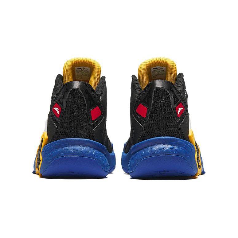 Anta Kids Cement Krypton Comfortable Mesh Non-Slip Breathable Low-Top Basketball Shoes Kids basketball shoes Black Blue A312411108H-2