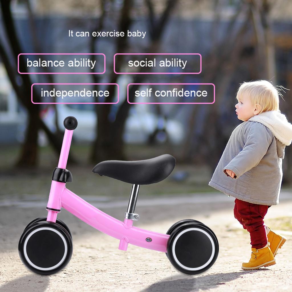 Balance Training Mini Bike Scooter Walker Scooters for 1 2 Years Old Baby (Pink)