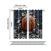 2 Stück Filtervorhänge (Ausgenommen sind Stangen, die ohne Batterien nicht beweglich sind.) Mutiger Basketballhintergrundgeeignet für die Verwendung in