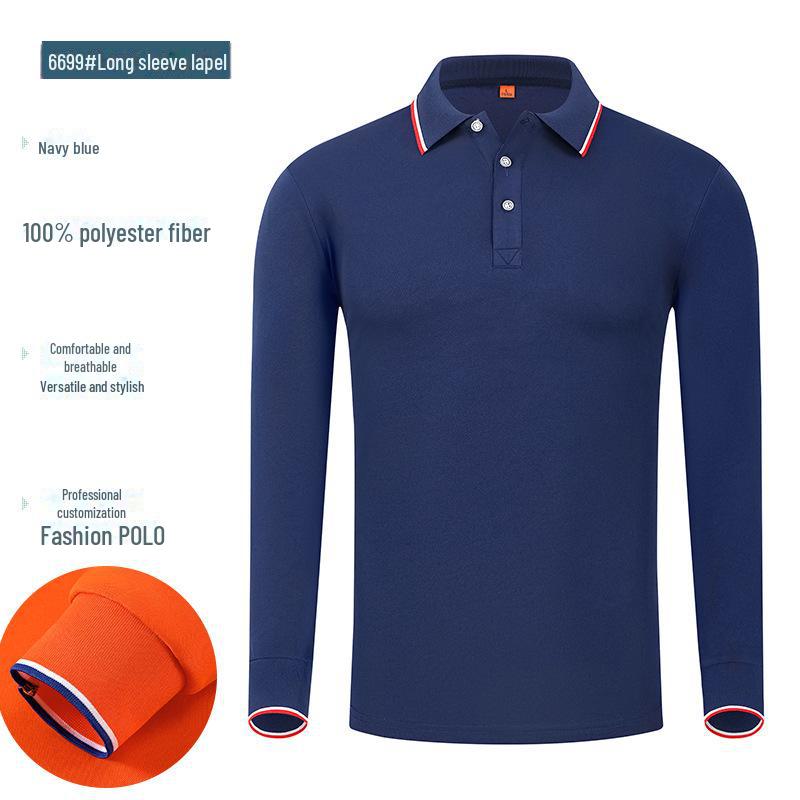 Polo Shirt with Custom Logo, Long-Sleeve, Autumn/Winter, Cultural Ad Shirt