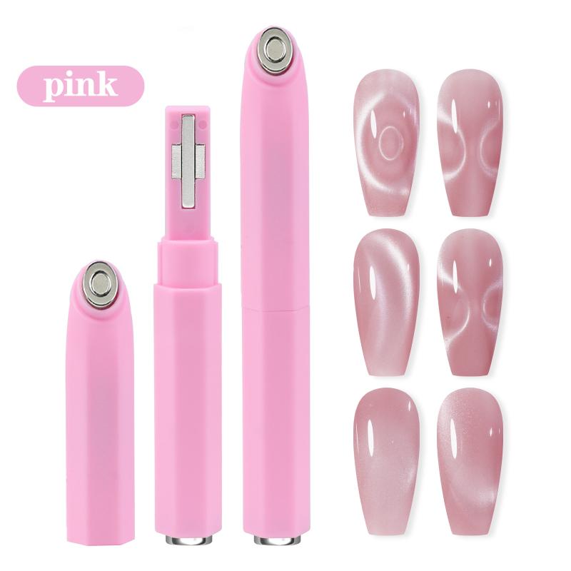 Double-Head Magnet Stick 3 In 1 Ellipse Annular Cat Magnetic Gel Nail Art Strong Magnetic Nails Magnet Pen Diy Manicure Tool