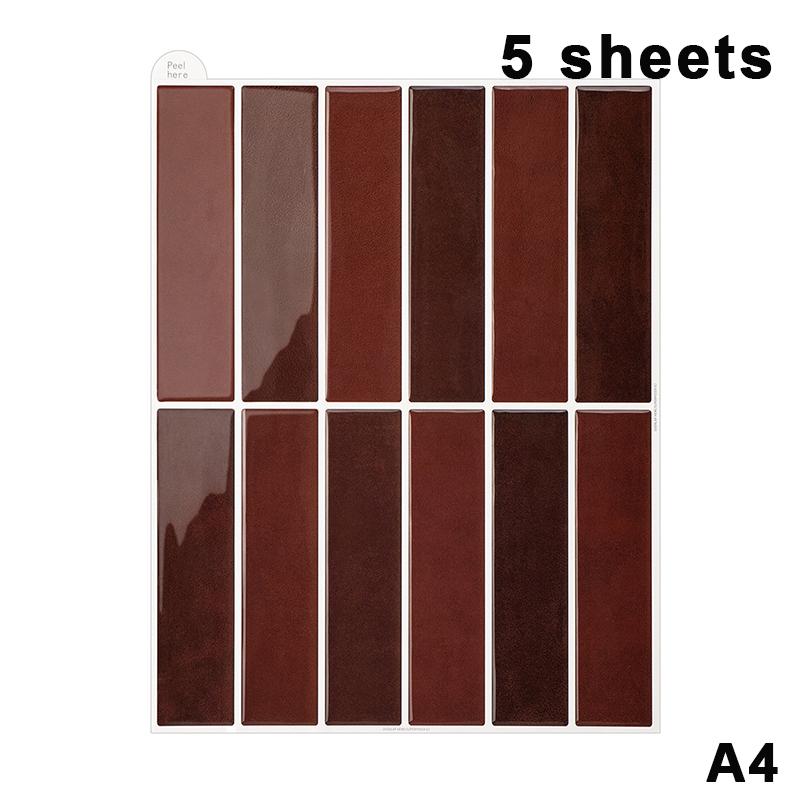 5/10Pcs Non Fading Wall Tile Stickers Peel and Stick Waterproof Oil Proof Heat Resistant for Dining Area Wall Decoration