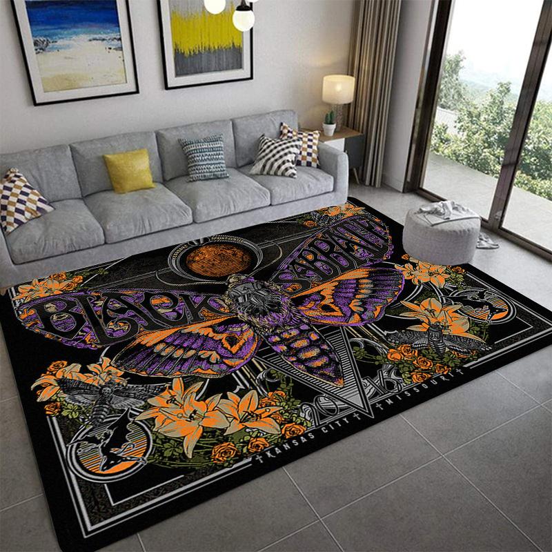 

B-Black Sabbath logo Printed Carpet Fashion Yoga Mat Non-Slip Carpet Bedroom Decoration Outdoor Carpet Bedroom Birthday Gift 40x60cm
