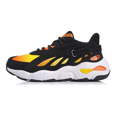 Кроссовки мужские Li Ning Butterfly Shock Absorbing Non-Slip с низким верхом для папы, черные, желтые AGCN225-6