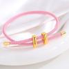 Titanium steel waterproof and sweat-proof pig nose hand rope adjustable I-shaped buckle steel wire multicolored rope  D hard gold red rope