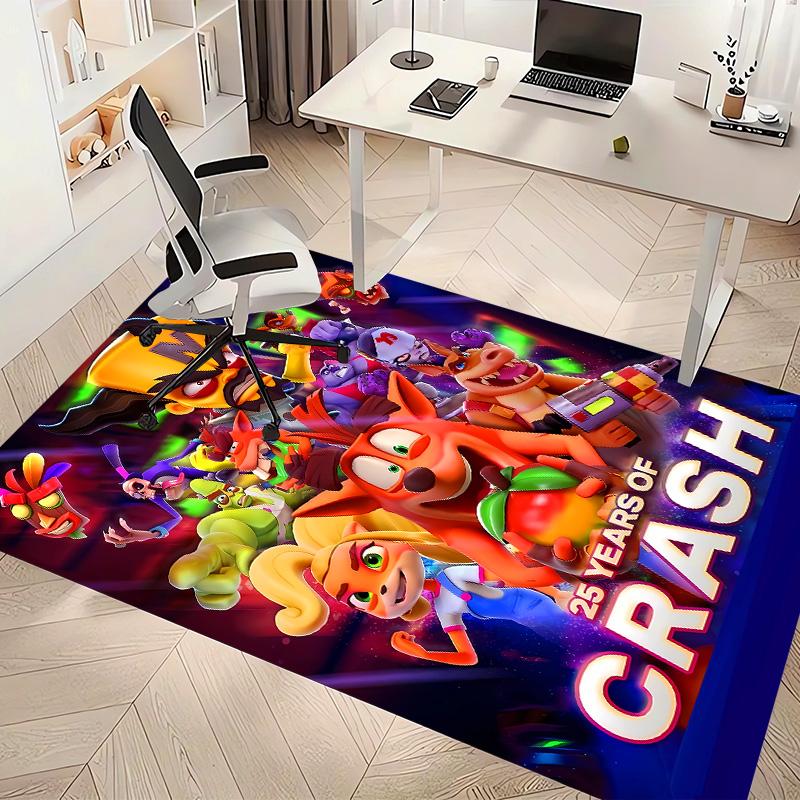 Crash Bandicoot Printed Absorbent Washable Carpet, Non-Slip Bathroom Mats, Kitchen Rugs, Yoga Mat,Living Room Entrance, Camping Picnic Rugs
