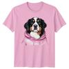 Bernese Mountain Dog Wearing A Pink Unisexs TShirt Watercolor Art Dogs Pets