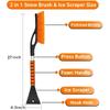 Snow Brush & Ice Scraper, 27 Inch, Ice Scrapers for Car Windshield, Detachable Snow Removal Tool with Ergonomic Foam Grip for Cars Trucks Suvs (Heavy