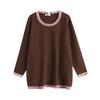 Large-size Women's Knitted Sweater with Long Sleeves, Suitable for Spring and Autumn. This Design Piece Is Stylish and Can Make You Look Slimmer.
