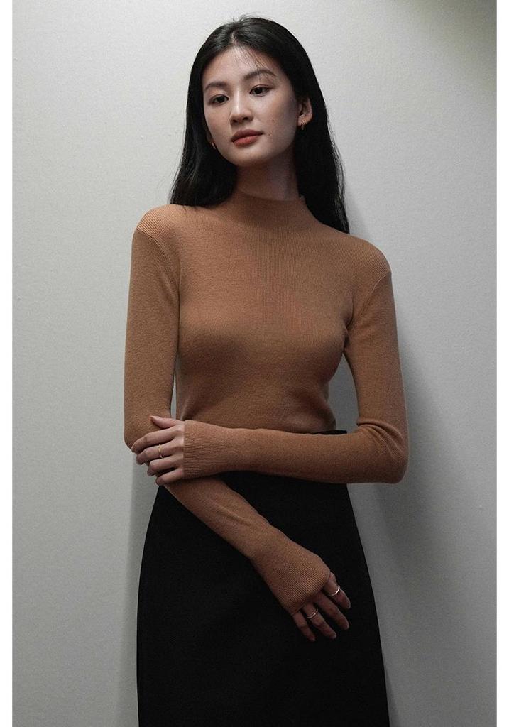 Women's Skin-Friendly Wool Sweater Series: Multi-Color High, Roll, or Half-High Neck Fine Knit 100% Pure Wool