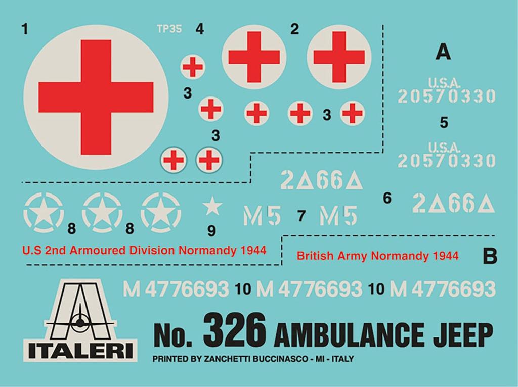 PLATZ Italeri WWII 4WD Truck Field Ambulance Type Plastic Model IT0326 1/35 1/4 (Combat Vehicle)