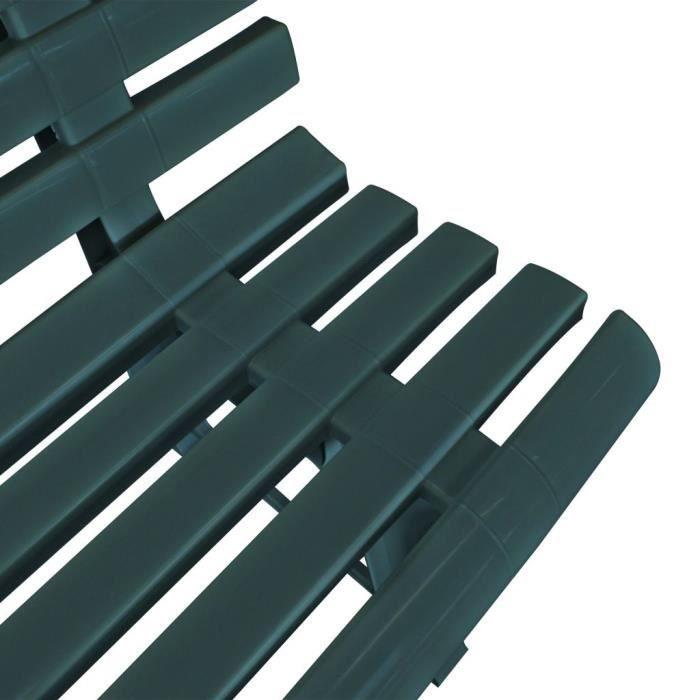 Banc de jardin - VIDAXL - 145,5 cm - Plastique - Vert - 2 personnes - Meuble de jardin
