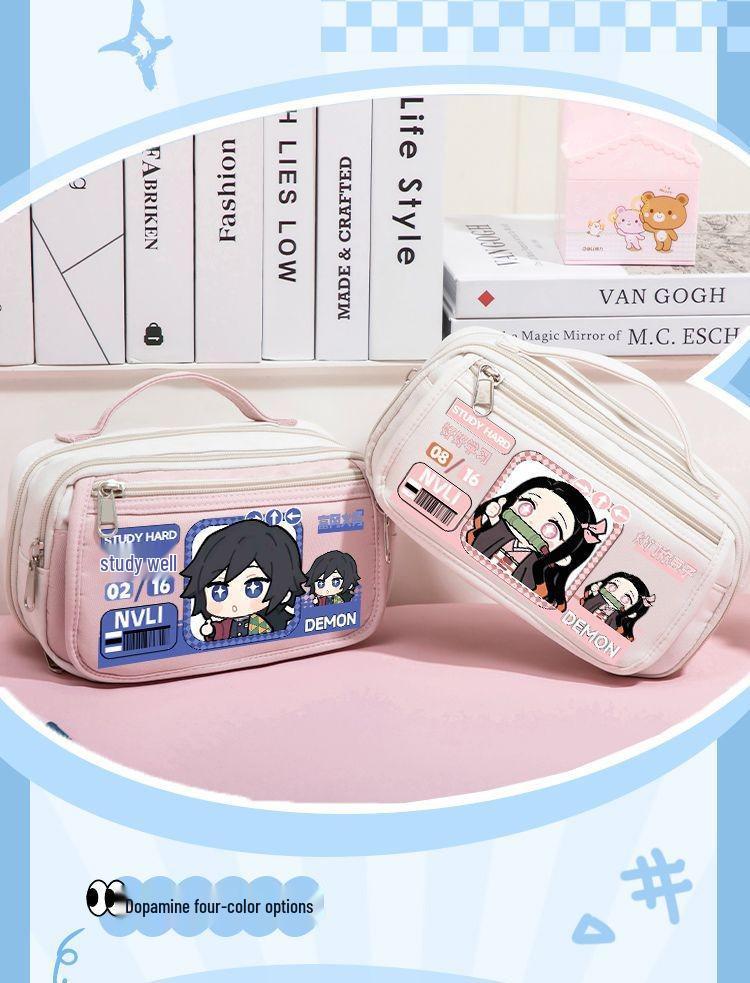 Demon Slayer Mitsuri Kanroji Large Capacity Pencil Case for Students
