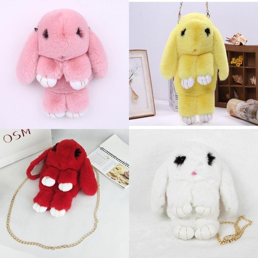 Cute And Versatile Rabbit Purse Tote Bunny Backpack With Shoulder Chain