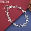 925 Sterling Silver Romantic Side Chain Handheld Bracelet Gift Jewelry