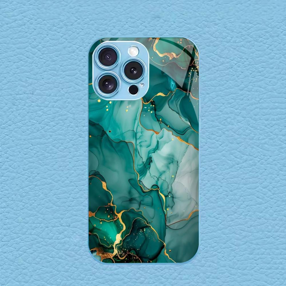 Texture New Hot-selling Protective Case Phone Case Metallic Paint Glass PhoneCase for iPhone 17 16 15 14 13 12 11pm Pro Plus