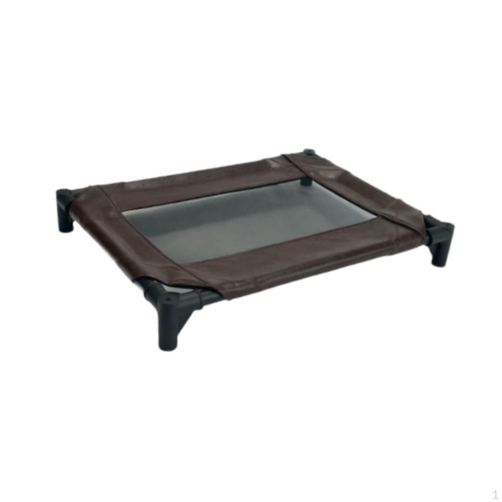 Bed PU Leather Non Slip Feet Detachable Breathable Pet Cot for Small Dogs Bedroom