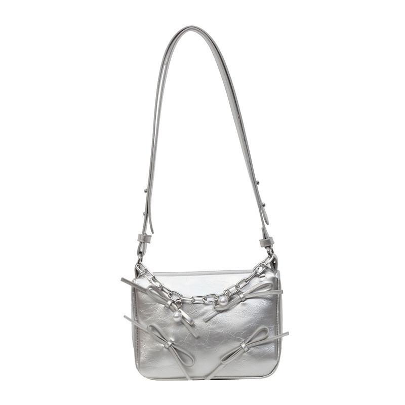 2024 New Butterfly Bow Bag Women Fashion High-end Shoulder Bag Urban Simple Style Pu Crossbody Bag