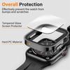 2PCS Waterproof Case for Watch 7 8 9 45mm 41mm-44-40mm Bumper Screen Protector 2 PACK Edge Cover iWatch 5 SE 6 Accessories