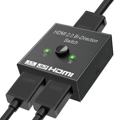 Samcos HDMI HDMI Bidirectional HDMI 1 Input To 2 2 Inputs To 1 Manual 3D Visual No Power Required Switch, 4K/60Hz/1080p Selector, Splitter, Outputs,