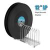 Modern Metal Vinyls Record Shelf Storage Rack 10Slot For Albums Books CDs Durability Rustproof Construction Smooth Surfaces
