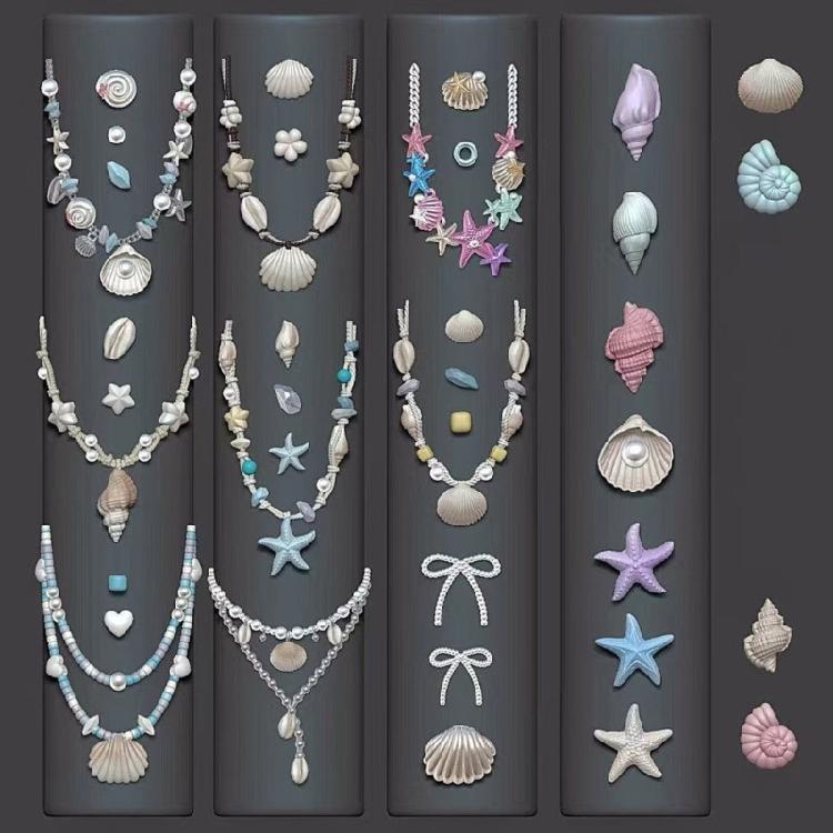 Professional Nail Art Molds Shell Themed 3D Small Accessories Mold Nail Decorative Mold for Salon Manicure Decoration