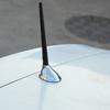 For Fiat 500 2011-2015 ABS Carbon fiber/Bright Silver Car Roof Antenna Cover Base Protection Decorative Cover Car Accessories