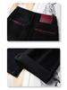 2024 Women's Plus Velvet Black Wide-Leg High-Waist Slim Fit Winter Jeans