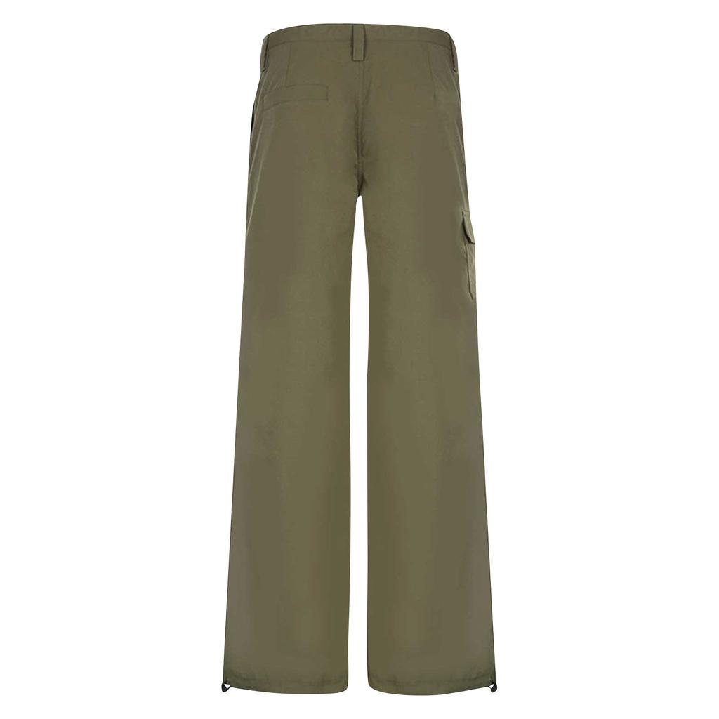 Women's Drawstring Fashion Sport Pants Low-waisted Casual Pocket Straight Work Long Pants