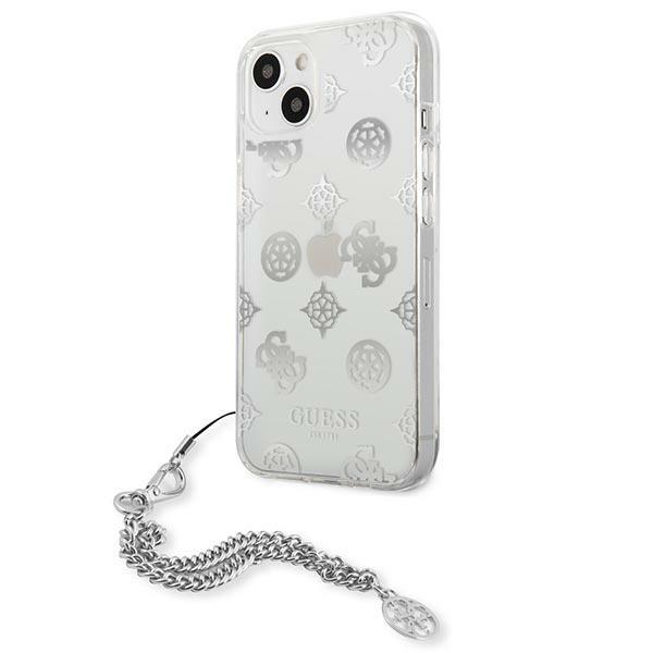 Guess Guhcp13Skspesi Iphone 13 Mini 5,4 Srebrny/Silver Hardcase Peony Chain Collection