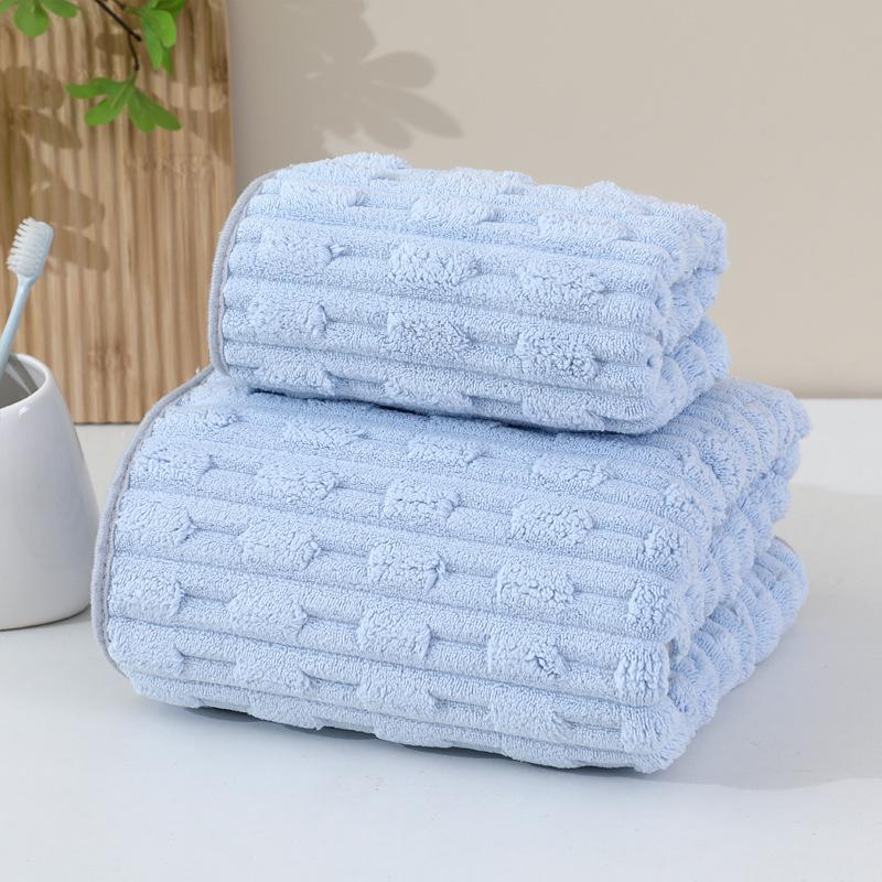 Thickened Quick-Dry Coral Fleece Bath Towel - Absorbent, Non-Shedding, Ideal for Household & Hair Drying
