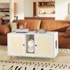 GIANTEX Wooden Cat Litter Cabinet with Tray and Storage, 47.5 cm